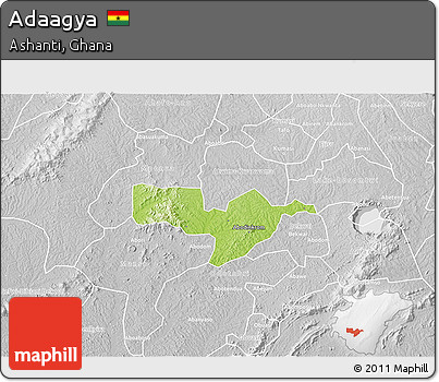 Physical 3D Map of Adaagya, lighten, desaturated