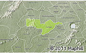 Physical 3D Map of Adaagya, semi-desaturated