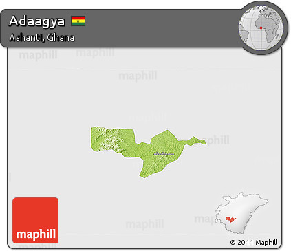 Physical 3D Map of Adaagya, single color outside