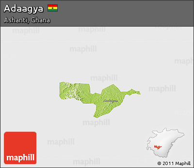 Physical 3D Map of Adaagya, single color outside