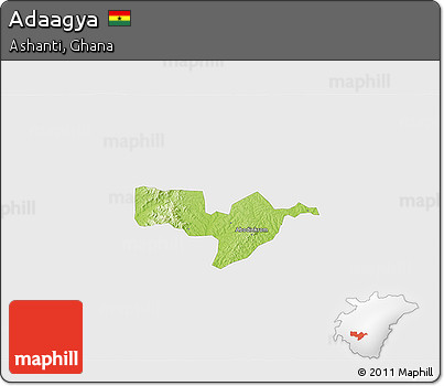 Physical 3D Map of Adaagya, single color outside