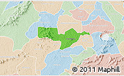 Political 3D Map of Adaagya, lighten
