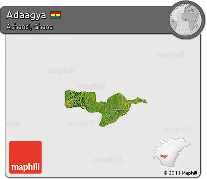 Satellite 3D Map of Adaagya, cropped outside