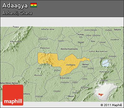 Savanna Style 3D Map of Adaagya