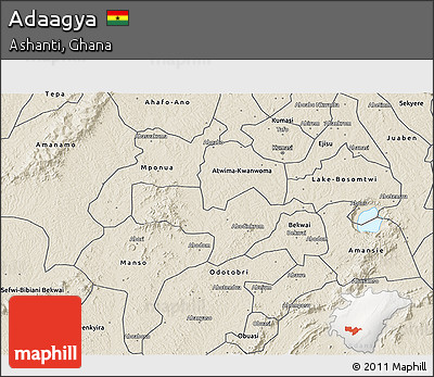 Shaded Relief 3D Map of Adaagya