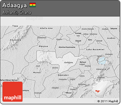 Silver Style 3D Map of Adaagya