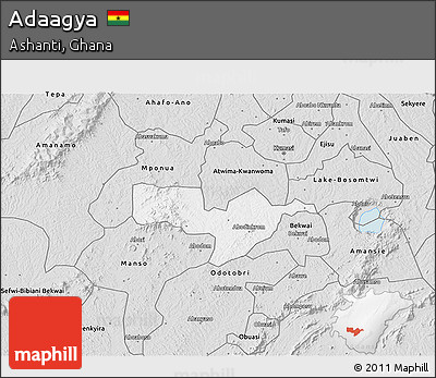 Silver Style 3D Map of Adaagya