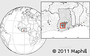 Blank Location Map of Adaagya, highlighted country, highlighted parent region, within the entire country