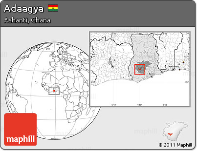 Blank Location Map of Adaagya, highlighted country, highlighted parent region
