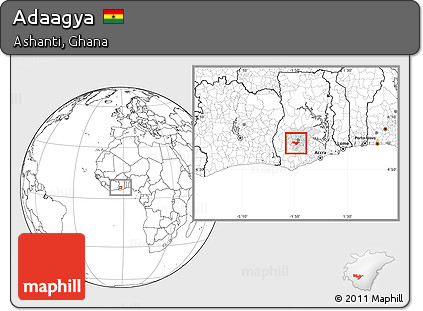 Blank Location Map of Adaagya, highlighted parent region