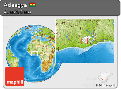 Physical Location Map of Adaagya, highlighted parent region