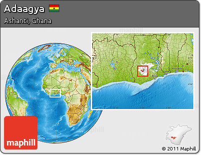 Physical Location Map of Adaagya, highlighted parent region