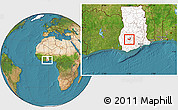 Satellite Location Map of Adaagya, highlighted country