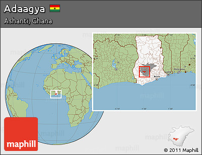 Savanna Style Location Map of Adaagya, highlighted country, highlighted parent region