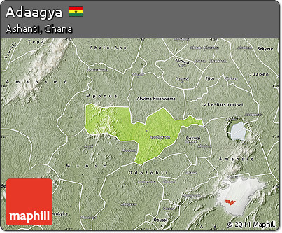 Physical Map of Adaagya, semi-desaturated
