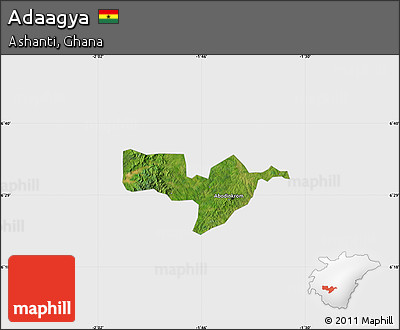 Satellite Map of Adaagya, single color outside