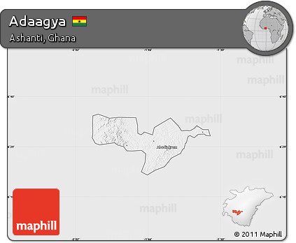 Silver Style Map of Adaagya, single color outside