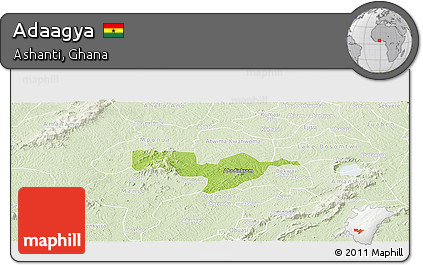 Physical Panoramic Map of Adaagya, lighten