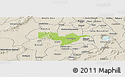 Physical Panoramic Map of Adaagya, shaded relief outside