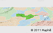 Political Panoramic Map of Adaagya, lighten