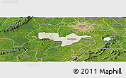 Shaded Relief Panoramic Map of Adaagya, satellite outside