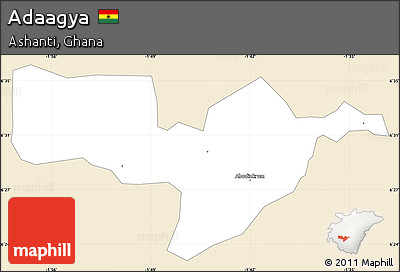 Classic Style Simple Map of Adaagya, single color outside
