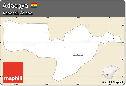 Classic Style Simple Map of Adaagya, single color outside