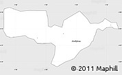 Silver Style Simple Map of Adaagya, single color outside