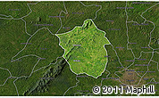 Satellite 3D Map of Ahafo-Ano, darken