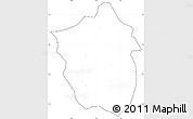 Blank Simple Map of Ahafo-Ano, cropped outside, no labels