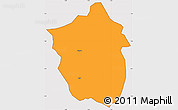 Political Simple Map of Ahafo-Ano, cropped outside