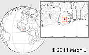 Blank Location Map of Bekwai