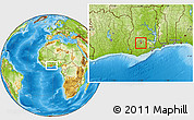 Physical Location Map of Bekwai