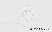 Silver Style 3D Map of Juaso-Bankaman, single color outside