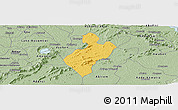 Savanna Style Panoramic Map of Juaso-Bankaman