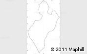 Blank Simple Map of Juaso-Bankaman, cropped outside