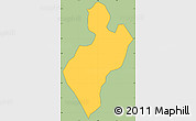 Savanna Style Simple Map of Juaso-Bankaman, cropped outside