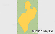 Savanna Style Simple Map of Juaso-Bankaman, single color outside