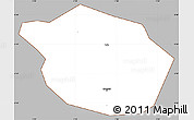 Gray Simple Map of Kumasi, cropped outside