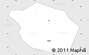 Silver Style Simple Map of Kumasi, single color outside