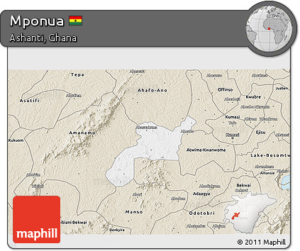 Classic Style 3D Map of Mponua