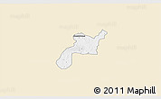 Classic Style 3D Map of Mponua, single color outside