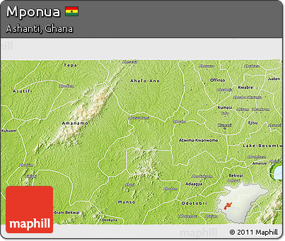 Physical 3D Map of Mponua