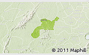Physical 3D Map of Mponua, lighten