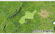 Physical 3D Map of Mponua, satellite outside