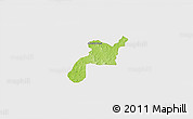 Physical 3D Map of Mponua, single color outside
