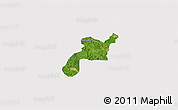 Satellite 3D Map of Mponua, cropped outside