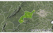 Satellite 3D Map of Mponua, semi-desaturated