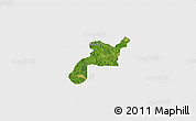 Satellite 3D Map of Mponua, single color outside