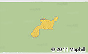 Savanna Style 3D Map of Mponua, single color outside